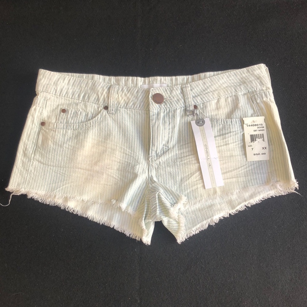 O’Neill Devon Sky Wash Cotton Shorts New with Tags size 7